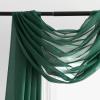 imageNICETOWN White Sheer Window Scarf 216 inch Extra Long Soft Voile Textured Bed Canopy Scarf Curtains for Event DesignsHome Decor 60 inches Wide Set of 2Sante Green