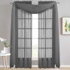 imageNICETOWN White Sheer Window Scarf 216 inch Extra Long Soft Voile Textured Bed Canopy Scarf Curtains for Event DesignsHome Decor 60 inches Wide Set of 2Dark Gray