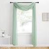 imageNICETOWN White Sheer Window Scarf 216 inch Extra Long Soft Voile Textured Bed Canopy Scarf Curtains for Event DesignsHome Decor 60 inches Wide Set of 2Sage Green