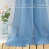 imageNICETOWN White Sheer Window Scarf 216 inch Extra Long Soft Voile Textured Bed Canopy Scarf Curtains for Event DesignsHome Decor 60 inches Wide Set of 2Stone Blue