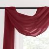 imageNICETOWN White Sheer Window Scarf 216 inch Extra Long Soft Voile Textured Bed Canopy Scarf Curtains for Event DesignsHome Decor 60 inches Wide Set of 2Haute Red