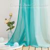 imageNICETOWN White Sheer Window Scarf 216 inch Extra Long Soft Voile Textured Bed Canopy Scarf Curtains for Event DesignsHome Decor 60 inches Wide Set of 2Ombre Teal