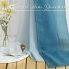 imageNICETOWN White Sheer Window Scarf 216 inch Extra Long Soft Voile Textured Bed Canopy Scarf Curtains for Event DesignsHome Decor 60 inches Wide Set of 2Ombre Dusty Blue