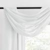 imageNICETOWN White Sheer Window Scarf 216 inch Extra Long Soft Voile Textured Bed Canopy Scarf Curtains for Event DesignsHome Decor 60 inches Wide Set of 2Light Gray