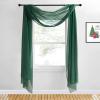 imageNICETOWN White Sheer Window Scarf 216 inch Extra Long Soft Voile Textured Bed Canopy Scarf Curtains for Event DesignsHome Decor 60 inches Wide Set of 2Sante Green