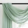 imageNICETOWN White Sheer Window Scarf 216 inch Extra Long Soft Voile Textured Bed Canopy Scarf Curtains for Event DesignsHome Decor 60 inches Wide Set of 2Sage Green