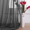 imageNICETOWN White Sheer Window Scarf 216 inch Extra Long Soft Voile Textured Bed Canopy Scarf Curtains for Event DesignsHome Decor 60 inches Wide Set of 2Dark Gray