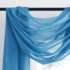 imageNICETOWN White Sheer Window Scarf 216 inch Extra Long Soft Voile Textured Bed Canopy Scarf Curtains for Event DesignsHome Decor 60 inches Wide Set of 2Turquoise
