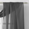 imageNICETOWN White Sheer Window Scarf 216 inch Extra Long Soft Voile Textured Bed Canopy Scarf Curtains for Event DesignsHome Decor 60 inches Wide Set of 2Dark Gray
