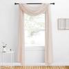 imageNICETOWN White Sheer Window Scarf 216 inch Extra Long Soft Voile Textured Bed Canopy Scarf Curtains for Event DesignsHome Decor 60 inches Wide Set of 2Taupe