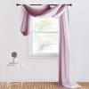 imageNICETOWN White Sheer Window Scarf 216 inch Extra Long Soft Voile Textured Bed Canopy Scarf Curtains for Event DesignsHome Decor 60 inches Wide Set of 2Ombre Demure Mauve