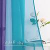 imageNICETOWN White Sheer Window Scarf 216 inch Extra Long Soft Voile Textured Bed Canopy Scarf Curtains for Event DesignsHome Decor 60 inches Wide Set of 2Ombre Lilac  Turquoise