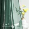 imageNICETOWN White Sheer Window Scarf 216 inch Extra Long Soft Voile Textured Bed Canopy Scarf Curtains for Event DesignsHome Decor 60 inches Wide Set of 2Sante Green