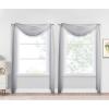 imageNICETOWN White Sheer Window Scarf 216 inch Extra Long Soft Voile Textured Bed Canopy Scarf Curtains for Event DesignsHome Decor 60 inches Wide Set of 2Light Gray