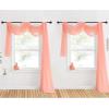 imageNICETOWN White Sheer Window Scarf 216 inch Extra Long Soft Voile Textured Bed Canopy Scarf Curtains for Event DesignsHome Decor 60 inches Wide Set of 2Coral