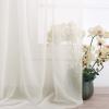 imageNICETOWN White Sheer Window Scarf 216 inch Extra Long Soft Voile Textured Bed Canopy Scarf Curtains for Event DesignsHome Decor 60 inches Wide Set of 2Off White