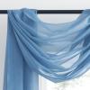 imageNICETOWN White Sheer Window Scarf 216 inch Extra Long Soft Voile Textured Bed Canopy Scarf Curtains for Event DesignsHome Decor 60 inches Wide Set of 2Stone Blue