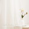 imageNICETOWN White Sheer Window Scarf 216 inch Extra Long Soft Voile Textured Bed Canopy Scarf Curtains for Event DesignsHome Decor 60 inches Wide Set of 2Light Beige