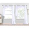 imageNICETOWN White Sheer Window Scarf 216 inch Extra Long Soft Voile Textured Bed Canopy Scarf Curtains for Event DesignsHome Decor 60 inches Wide Set of 2White