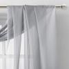 imageNICETOWN White Sheer Window Scarf 216 inch Extra Long Soft Voile Textured Bed Canopy Scarf Curtains for Event DesignsHome Decor 60 inches Wide Set of 2Light Gray