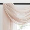 imageNICETOWN White Sheer Window Scarf 216 inch Extra Long Soft Voile Textured Bed Canopy Scarf Curtains for Event DesignsHome Decor 60 inches Wide Set of 2Taupe