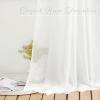 imageNICETOWN White Sheer Window Scarf 216 inch Extra Long Soft Voile Textured Bed Canopy Scarf Curtains for Event DesignsHome Decor 60 inches Wide Set of 2Off White