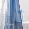 imageNICETOWN White Sheer Window Scarf 216 inch Extra Long Soft Voile Textured Bed Canopy Scarf Curtains for Event DesignsHome Decor 60 inches Wide Set of 2Ombre Navy Blue