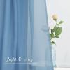 imageNICETOWN White Sheer Window Scarf 216 inch Extra Long Soft Voile Textured Bed Canopy Scarf Curtains for Event DesignsHome Decor 60 inches Wide Set of 2Stone Blue
