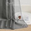 imageNICETOWN White Sheer Window Scarf 216 inch Extra Long Soft Voile Textured Bed Canopy Scarf Curtains for Event DesignsHome Decor 60 inches Wide Set of 2Dark Gray