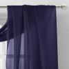 imageNICETOWN White Sheer Window Scarf 216 inch Extra Long Soft Voile Textured Bed Canopy Scarf Curtains for Event DesignsHome Decor 60 inches Wide Set of 2Dark Blue