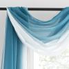 imageNICETOWN White Sheer Window Scarf 216 inch Extra Long Soft Voile Textured Bed Canopy Scarf Curtains for Event DesignsHome Decor 60 inches Wide Set of 2Ombre Dusty Blue