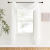 imageNICETOWN White Sheer Window Scarf 216 inch Extra Long Soft Voile Textured Bed Canopy Scarf Curtains for Event DesignsHome Decor 60 inches Wide Set of 2Off White