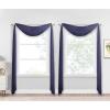 imageNICETOWN White Sheer Window Scarf 216 inch Extra Long Soft Voile Textured Bed Canopy Scarf Curtains for Event DesignsHome Decor 60 inches Wide Set of 2Dark Blue