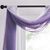 imageNICETOWN White Sheer Window Scarf 216 inch Extra Long Soft Voile Textured Bed Canopy Scarf Curtains for Event DesignsHome Decor 60 inches Wide Set of 2Ombre Medium Purple