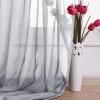 imageNICETOWN White Sheer Window Scarf 216 inch Extra Long Soft Voile Textured Bed Canopy Scarf Curtains for Event DesignsHome Decor 60 inches Wide Set of 2Light Gray
