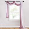 imageNICETOWN White Sheer Window Scarf 216 inch Extra Long Soft Voile Textured Bed Canopy Scarf Curtains for Event DesignsHome Decor 60 inches Wide Set of 2Ombre Demure Mauve