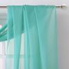 imageNICETOWN White Sheer Window Scarf 216 inch Extra Long Soft Voile Textured Bed Canopy Scarf Curtains for Event DesignsHome Decor 60 inches Wide Set of 2Pool Blue