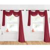 imageNICETOWN White Sheer Window Scarf 216 inch Extra Long Soft Voile Textured Bed Canopy Scarf Curtains for Event DesignsHome Decor 60 inches Wide Set of 2Haute Red