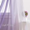 imageNICETOWN White Sheer Window Scarf 216 inch Extra Long Soft Voile Textured Bed Canopy Scarf Curtains for Event DesignsHome Decor 60 inches Wide Set of 2Ombre Medium Purple