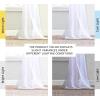 imageNICETOWN White Sheer Window Scarf 216 inch Extra Long Soft Voile Textured Bed Canopy Scarf Curtains for Event DesignsHome Decor 60 inches Wide Set of 2White