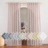 imageNICETOWN Linen Curtains for Windows 84 inch Length Rod Pocket ampamp Back Tab Semi Sheer Linen Curtains ampamp Drapes Privacy with Light Through for BedroomLiving Room Natural W52 x L84 2 PiecesBlush Pink