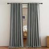 imageNICETOWN Natural Linen Curtains ampamp Drapes for Windows 84 inch Long Rod Pocket ampamp Back Tab Thick Flax Semi Sheer Privacy Assured with Light Filtering for BedroomLiving Room W55 x L84 2 PiecesGrey