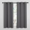 imageNICETOWN Thermal Insulated Grommet Blackout Curtains for Bedroom 2 Panels W42 x L63 Inch Grey