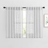 imageNICETOWN White Linen Sheer Curtains and Drapes 84 inches Long Rod Pocket ampamp Back Tab semitransparent with Light Through Vertical Window Treatments for Sliding Glass Door ampamp Living Room 52quotW Set of 2Silver Grey
