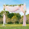 imageNICETOWN White Sheer Window Scarf 216 inch Extra Long Soft Voile Textured Bed Canopy Scarf Curtains for Event DesignsHome Decor 60 inches Wide Set of 2Ombre Blush Pink