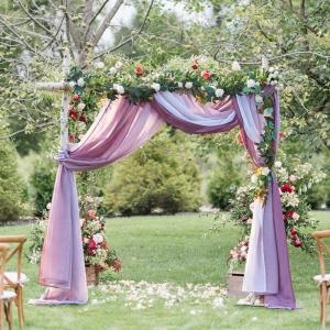 imageNICETOWN White Sheer Window Scarf 216 inch Extra Long Soft Voile Textured Bed Canopy Scarf Curtains for Event DesignsHome Decor 60 inches Wide Set of 2Ombre Demure Mauve