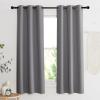 imageNICETOWN 100 Blackout Short Curtains with Black Liners 2 Panels 37quot W by 50quot L Grey Solid Thermal Insulated Full Blackout 2Layer Lined Drapes Energy Efficiency Window Draperies for Bedroom
