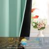 imageNICETOWN 100 Blackout Window Curtain Panels Cold and Full Light Blocking Drapes with Black Liner for Nursery 84 Inches Drop Thermal Insulated Draperies Pure White 2 Pieces 52 inches WideAqua Blue