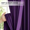 imageNICETOWN 100 Blackout Window Curtain Panels Cold and Full Light Blocking Drapes with Black Liner for Nursery 84 Inches Drop Thermal Insulated Draperies Pure White 2 Pieces 52 inches WideRoyal Purple