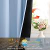imageNICETOWN 100 Blackout Window Curtain Panels Cold and Full Light Blocking Drapes with Black Liner for Nursery 84 Inches Drop Thermal Insulated Draperies Pure White 2 Pieces 52 inches WideVintage Blue